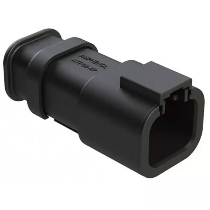 AMPHENOL INDUSTRIAL ATP04 Automotive Connector Socket Black Cable Mount 4 Way Crimp Termination, ATP04-4P-SR01BK
