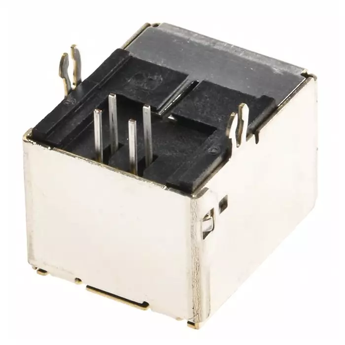 Amphenol ICC Right Angle Through Hole Socket- Single Port Type B 2.0 USB Connector, 61729-1011BLF (Pack of 5)