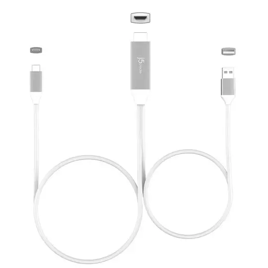 J5Create Versatile USB-C to 4 K HDMI Cable with Bonus 5 V Charging Support, JCC154G