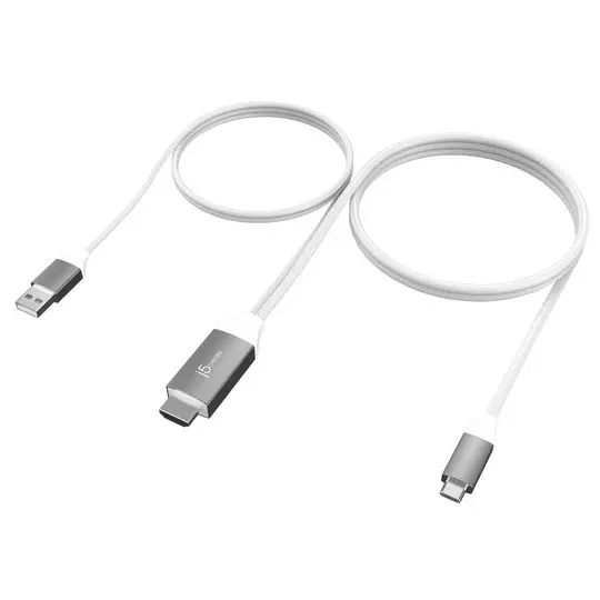 J5Create Versatile USB-C to 4 K HDMI Cable with Bonus 5 V Charging Support, JCC154G