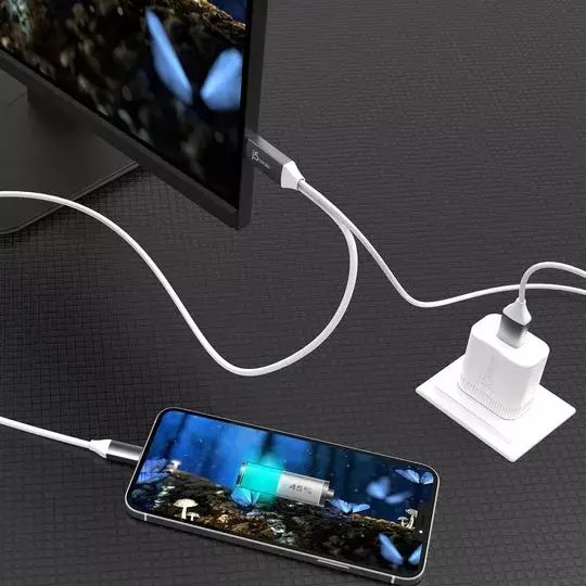 J5Create Versatile USB-C to 4 K HDMI Cable with Bonus 5 V Charging Support, JCC154G