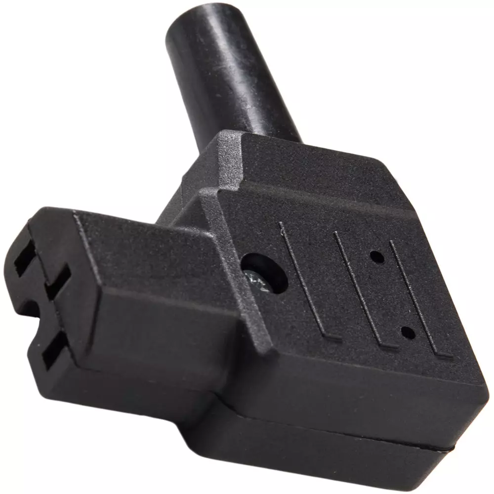 RS PRO IEC Connector Female Right Angle Screw Termination 10 Amp 250 V 9 mm Max Cable Dia Cable Mount, 2825499