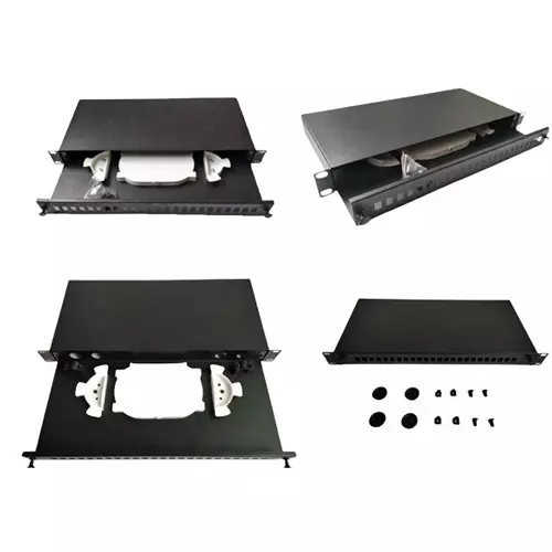 RS PRO Fibre Optic Patch Panel ST Cold Rolled Steel 483.6 mm 44.5 mm, 143844