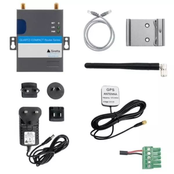 SIRETTA Router RS-232 Interface, QUARTZ-COMPACT-11-LTE (US) + ACCESSORIES