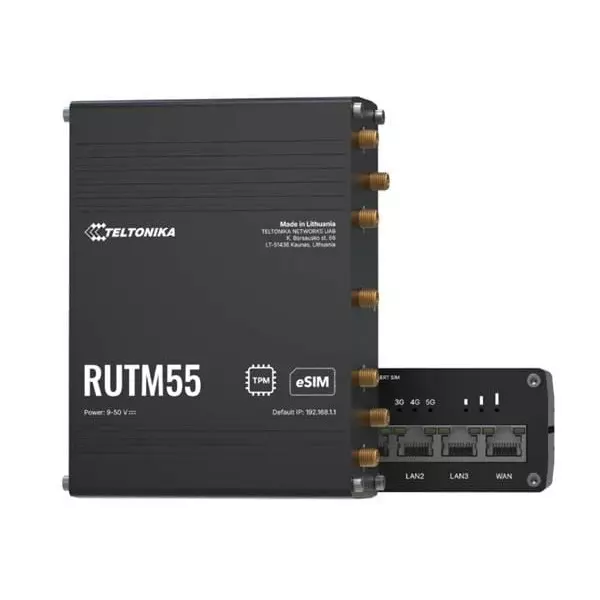 Teltonika Cellular Router -40�C to +75�C 50 V Supply Voltage Max, RUTM55000000