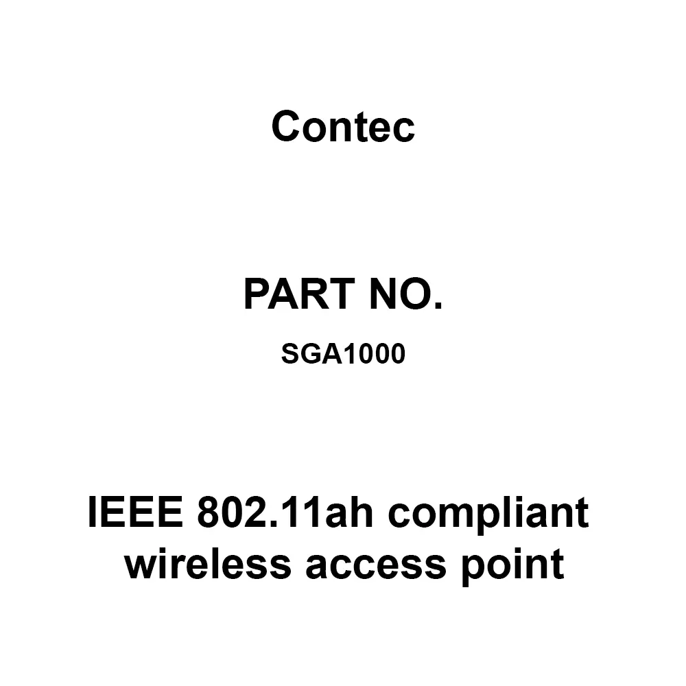 Contec IEEE 802.11ah Compliant Wireless Access Point, SGA1000