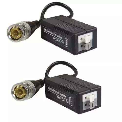 PremiumAV 8MP 4K Passive HD BNC Video Balun Transceiver RJ45 Converter for CCTV & Cameras