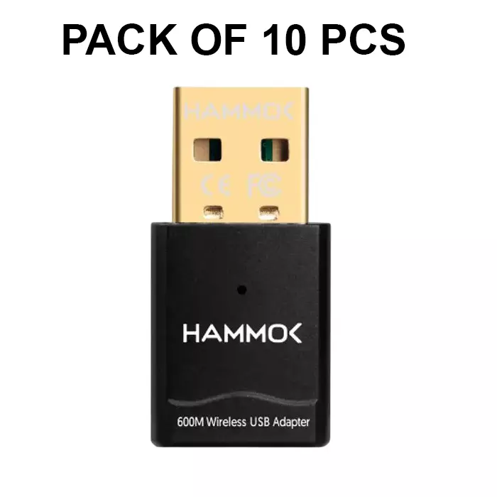 HAMMOK USB WiFi Dongle Receiver (Speed upto 433 Mbps (5G) / 150 Mbps (2.46) Wireless)