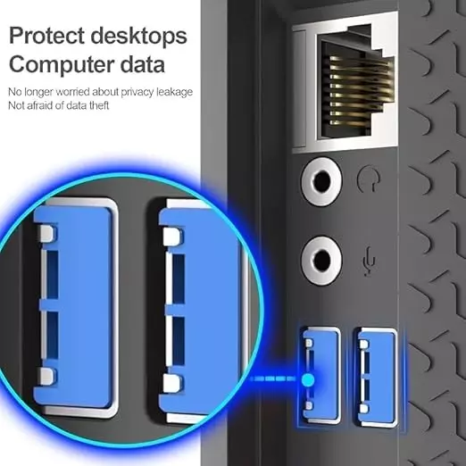Mak World AUCAS USB Port Blocker Multicolor Dust and Moisture Proof with Key (Pack of 10)