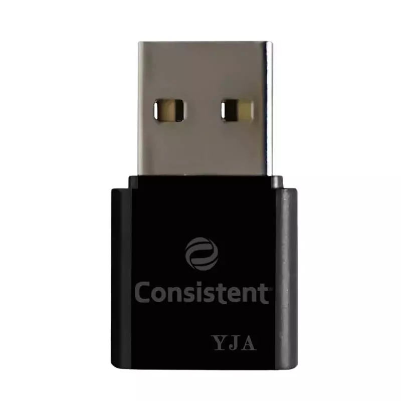 Consistent WiFi Mini USB Adapter 600Mbps Data Transfer Rate With 2.4 GHz Bandwidth Black