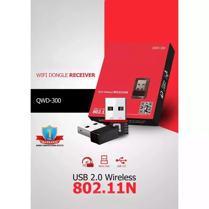 GENERIC Wi-Fi Dongle Micro USB 2.0 Type B for Stable Wireless Network Connection, ‎QN-67