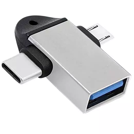 PremiumAV USB 3.0 to Type-C & Micro to USB 2-in-1 OTG Converter High-Speed Data Transfer for Android & Smartphones, MST-3200
