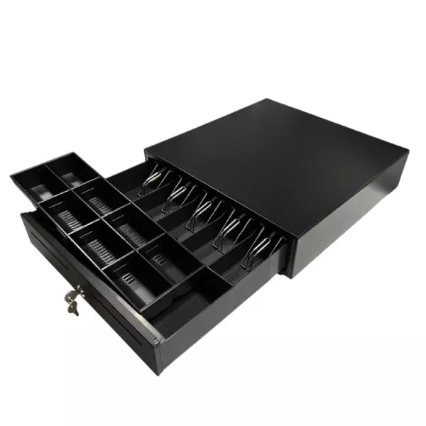 Gobbler Cash Drawer 5 Notes / 8 Coins Slot Stainless Steel Black, GS-410 G