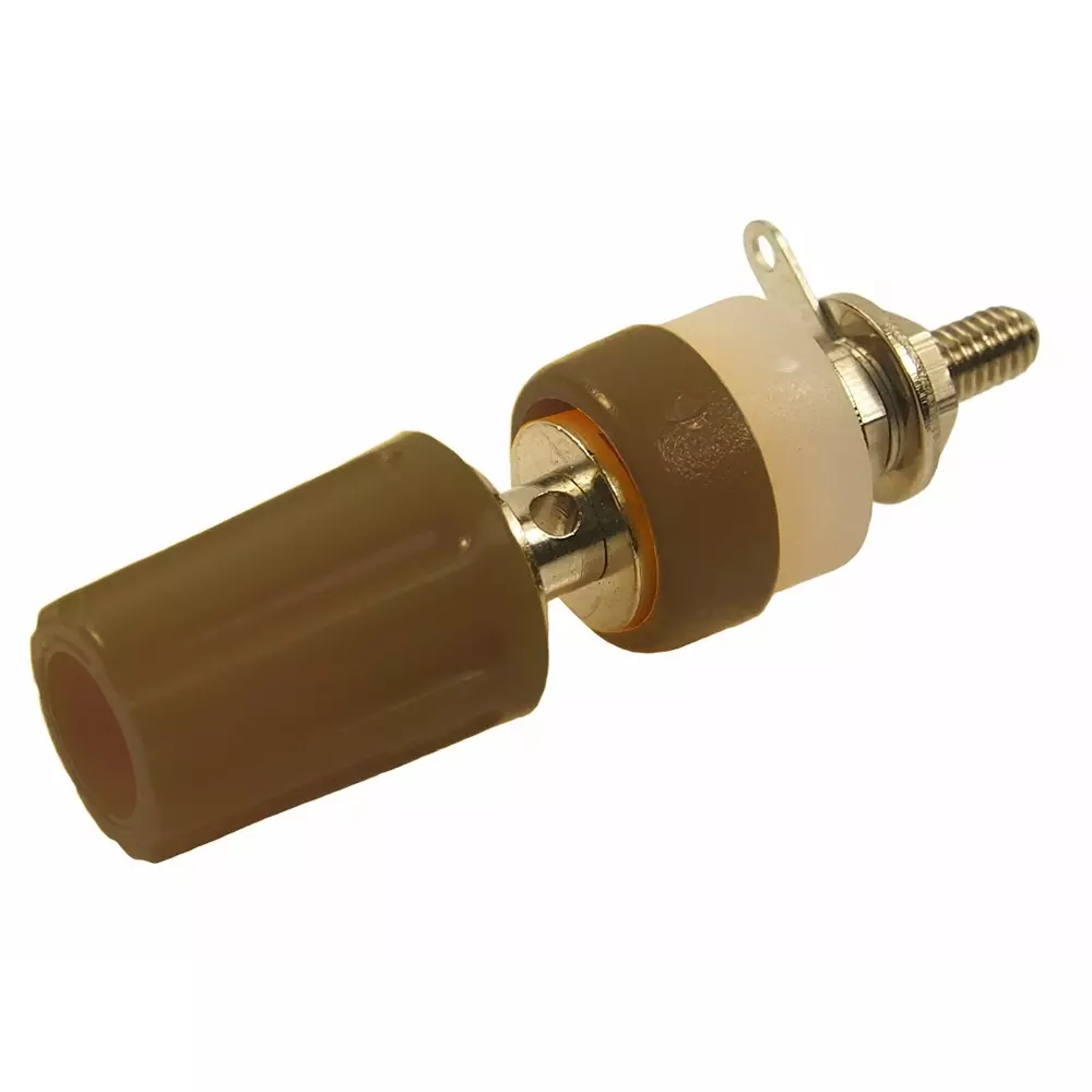 RS PRO Terminal Post Brown 60 V DC 15 Amp Polypropylene 4 BA, 2664933 (Pack of 5 Pcs)