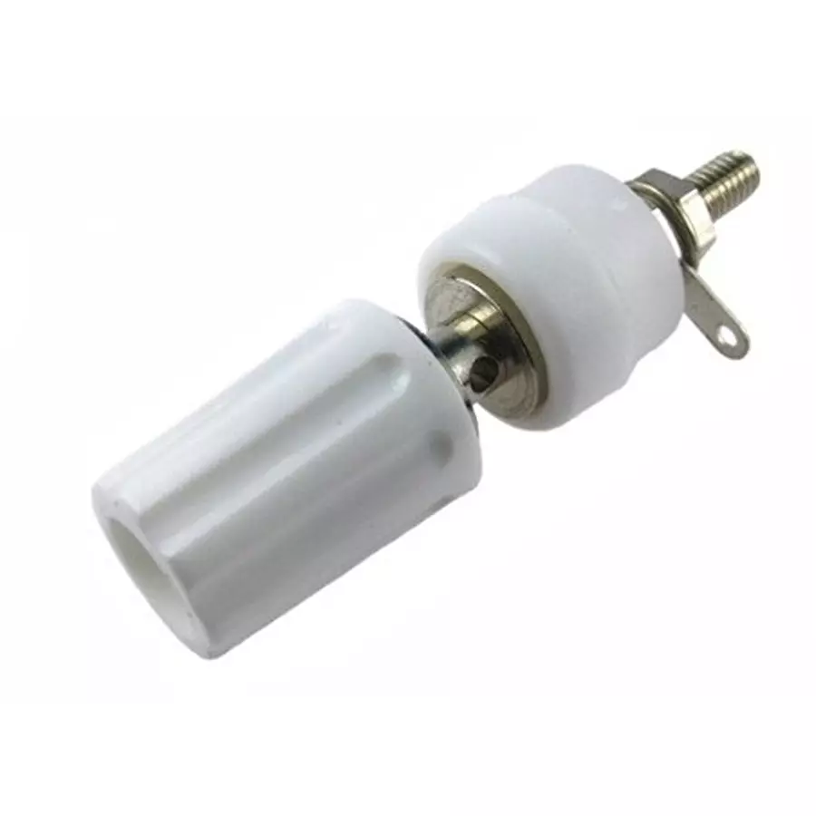 RS PRO Terminal Post White 60 V DC 15 Amp Polypropylene 4 BA, 2664932 (Pack of 5 Pcs)