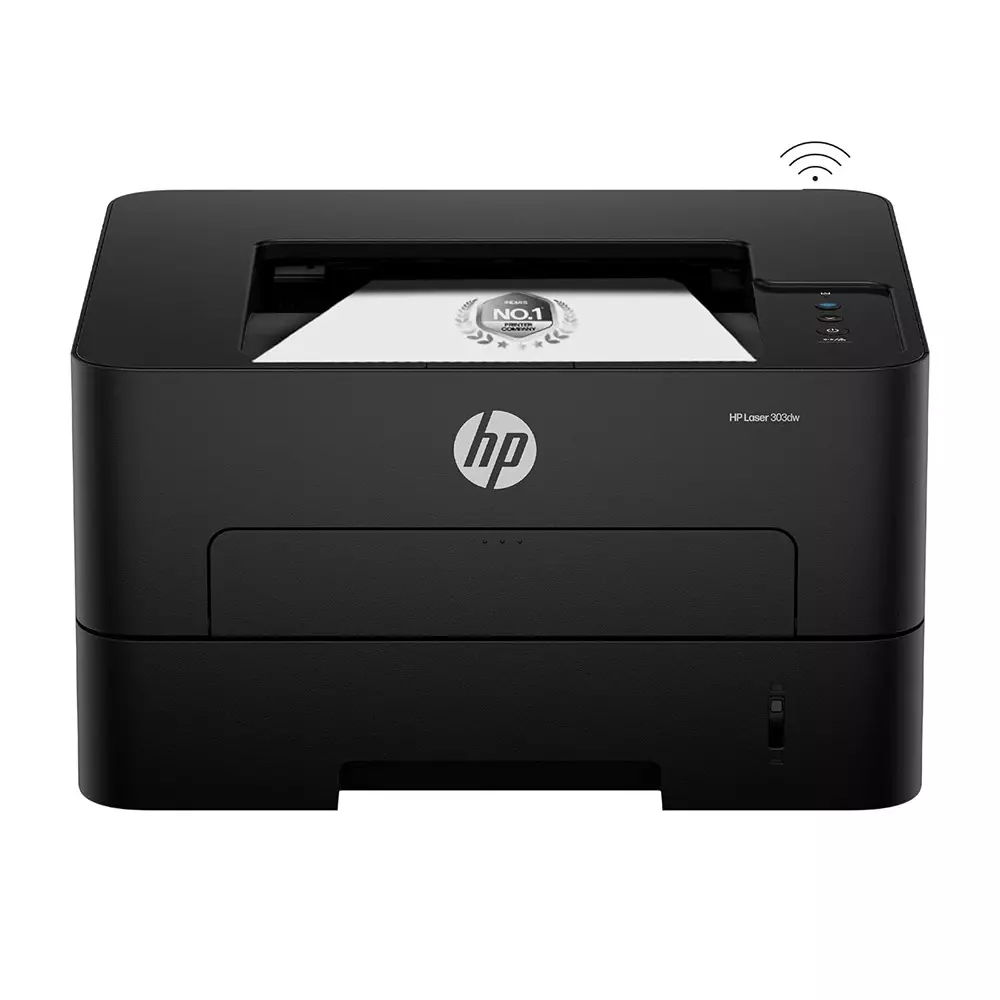 HP Laser Printer Wi-Fi Connectivity Monochrome Output Type 30 PPM Print Speed Auto-Duplex Mode Print Only Function Black Ink Color, 303dw
