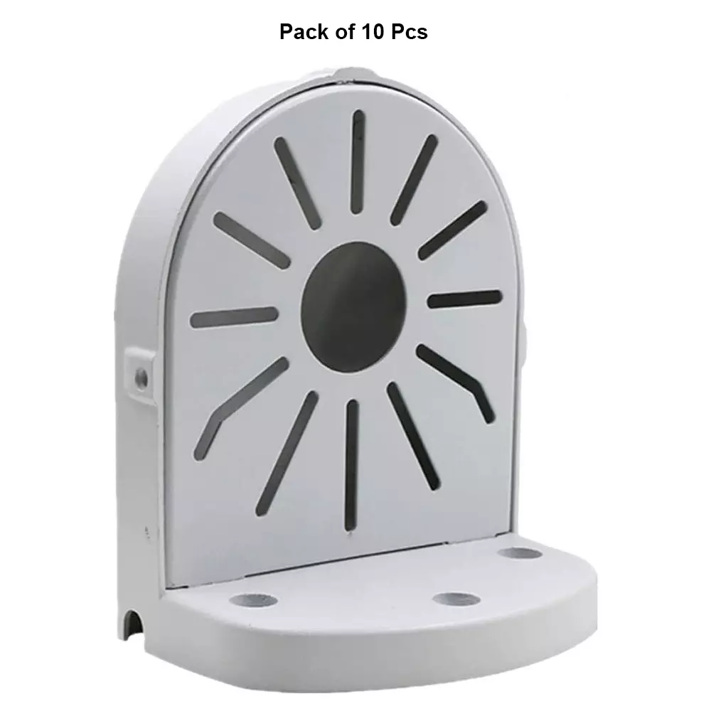 shield-plus-hemisphere-bracket-big-size-with-screw-for-dome-cctv-camera-white-pack-of-10-pcs