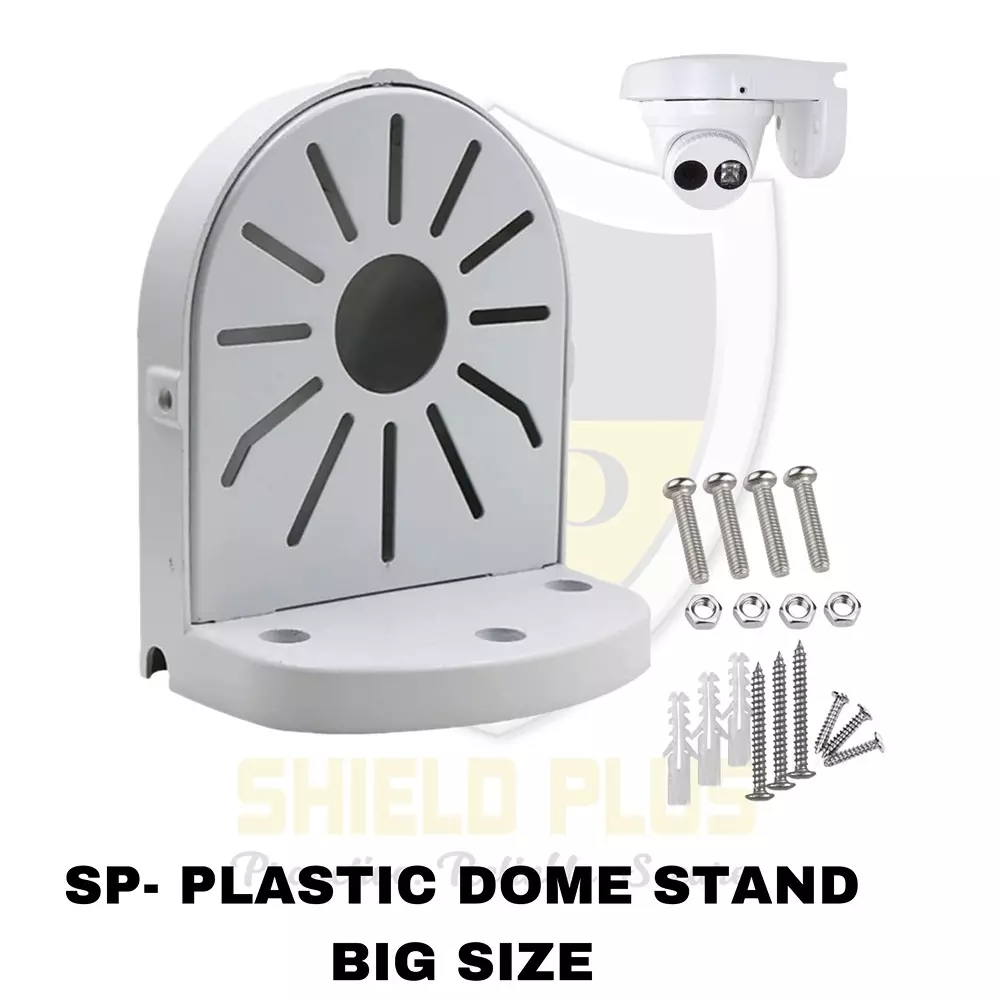shield-plus-hemisphere-bracket-big-size-with-screw-for-dome-cctv-camera-white-pack-of-10-pcs