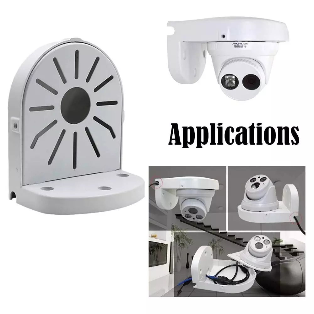 shield-plus-hemisphere-bracket-big-size-with-screw-for-dome-cctv-camera-white-pack-of-10-pcs