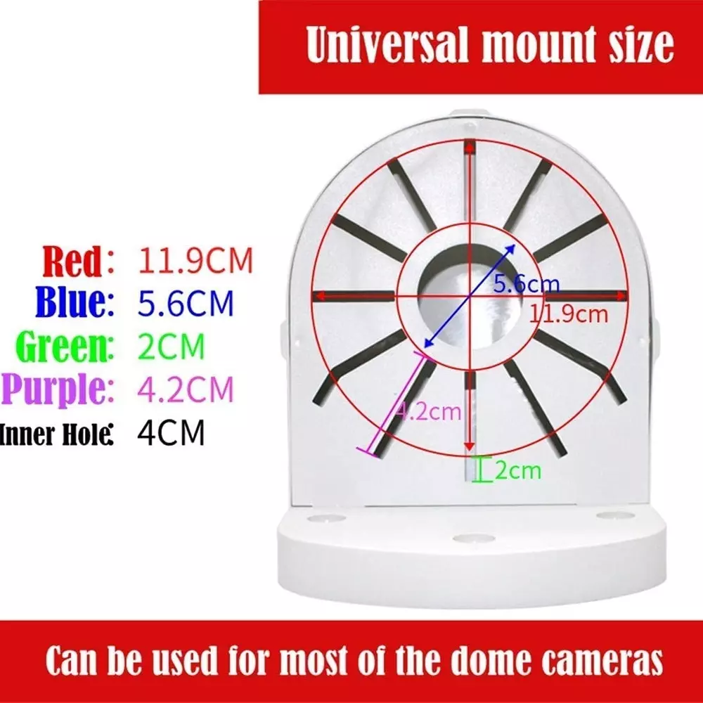 shield-plus-hemisphere-bracket-big-size-with-screw-for-dome-cctv-camera-white-pack-of-10-pcs