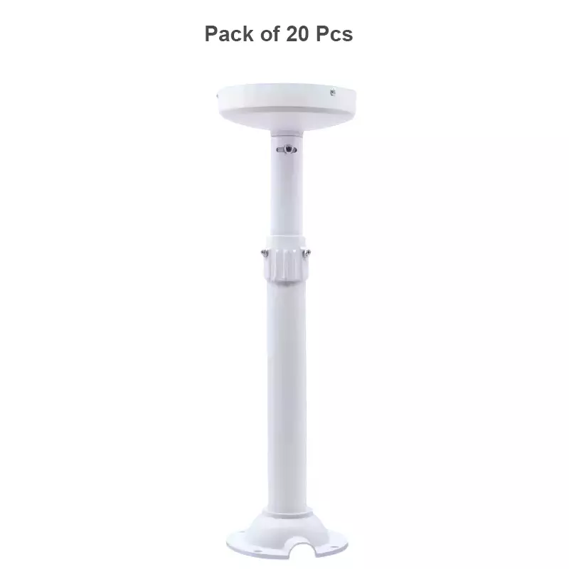 shield-plus-telescopic-bracket-aluminium-alloy-ceiling-mounted-75-150-cm-length-with-round-metal-plate-white-pack-of-20-pcs