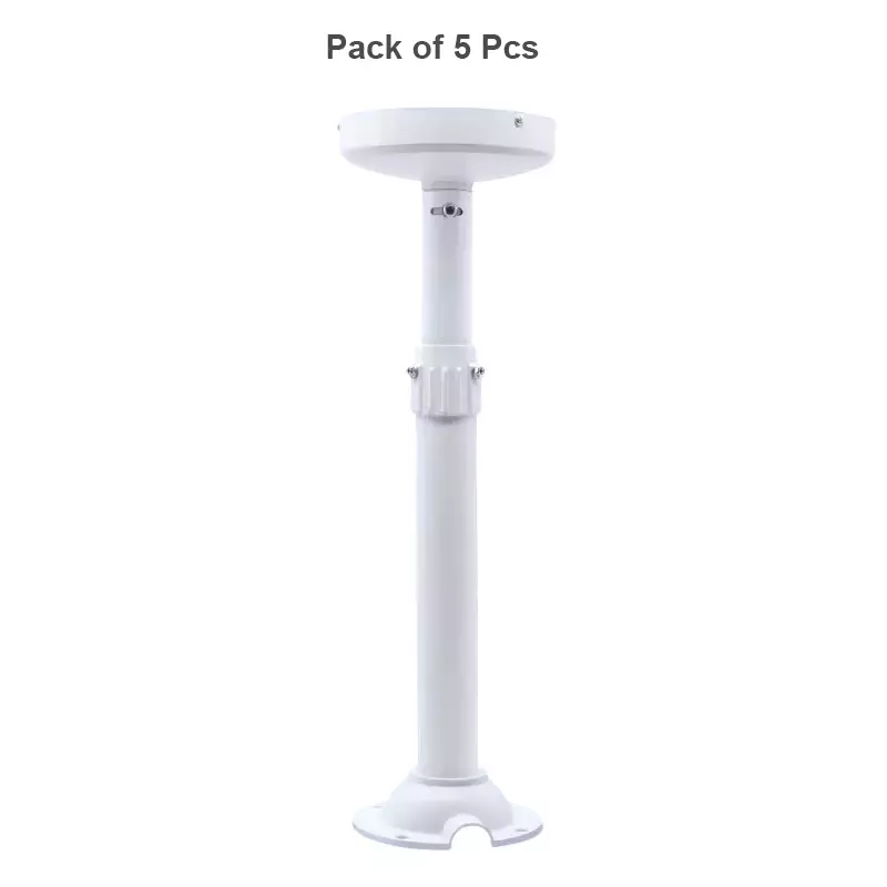 shield-plus-telescopic-bracket-aluminium-alloy-ceiling-mounted-30-60-cm-length-with-round-metal-plate-white-pack-of-5-pcs