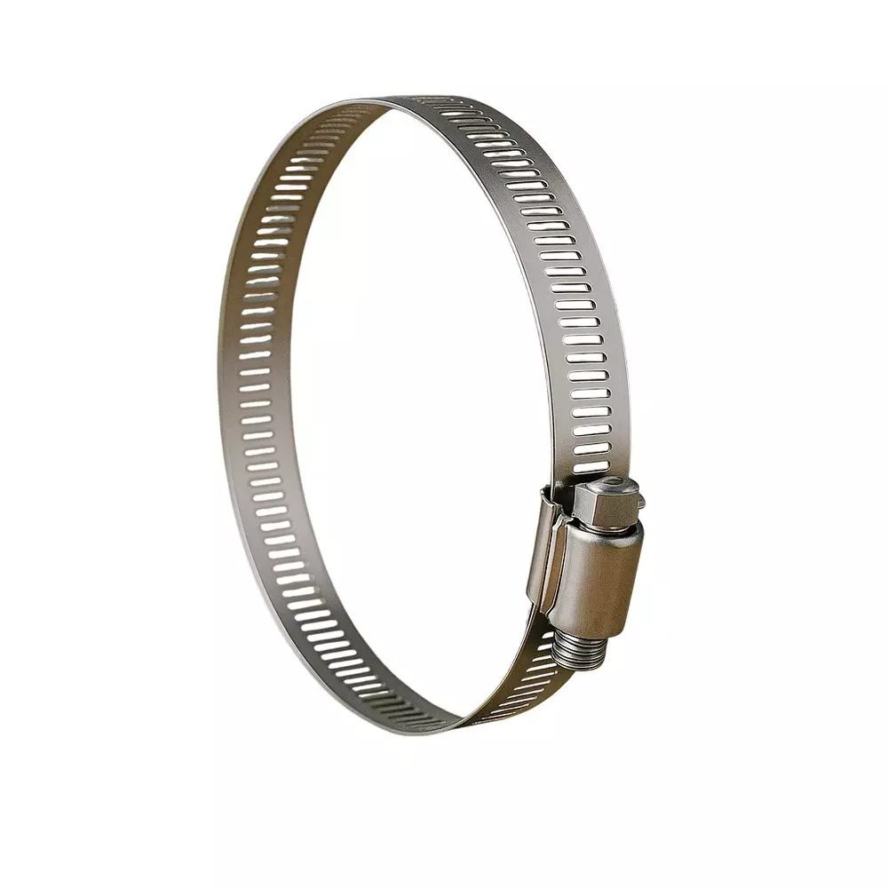 Shield Plus Pipe Hose Clamp Stainless Steel Round Pole Mount 100 mm, Silver (Pack of 100 Pcs)