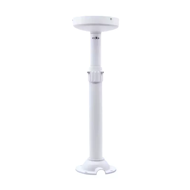 Shield Plus Telescopic Bracket Aluminium Alloy Ceiling Mounted 60-120 cm Length with Round Metal Plate, White (Pack of 25 Pcs)