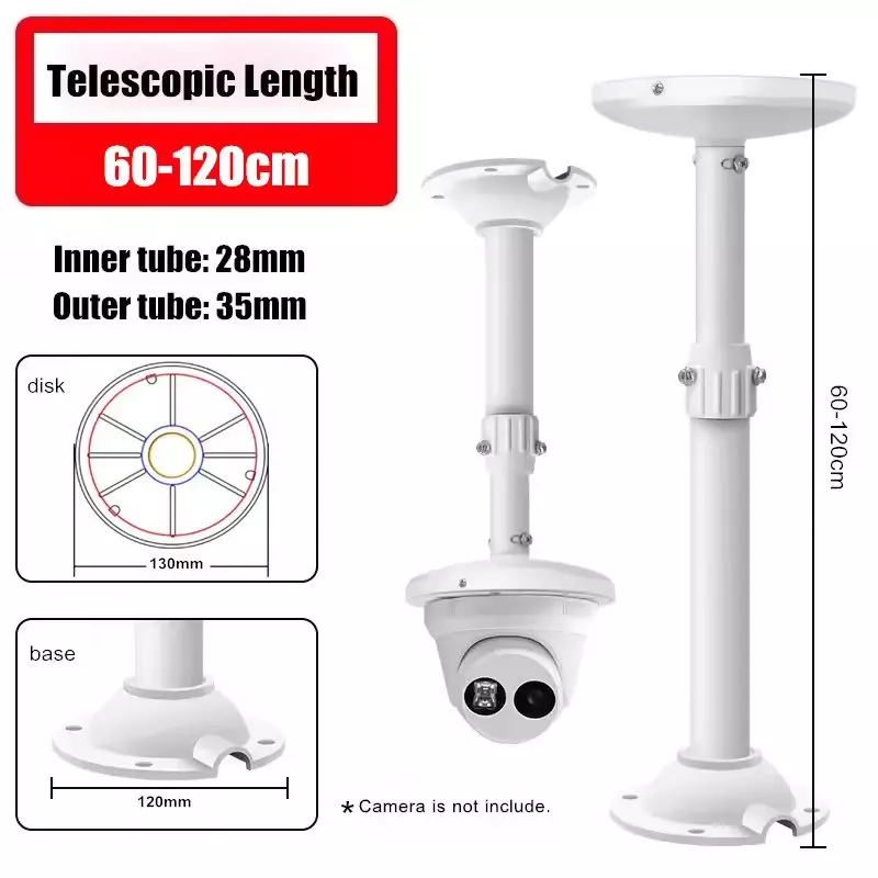 shield-plus-telescopic-bracket-aluminium-alloy-ceiling-mounted-60-120-cm-length-with-round-metal-plate-white-pack-of-25-pcs