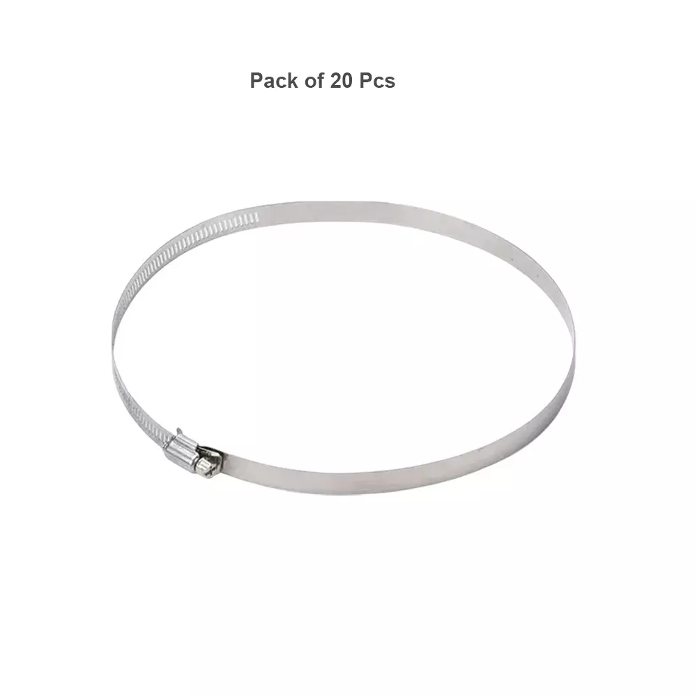 shield-plus-pipe-hose-clamp-stainless-steel-round-pole-mount-300-mm-silver-pack-of-20-pcs