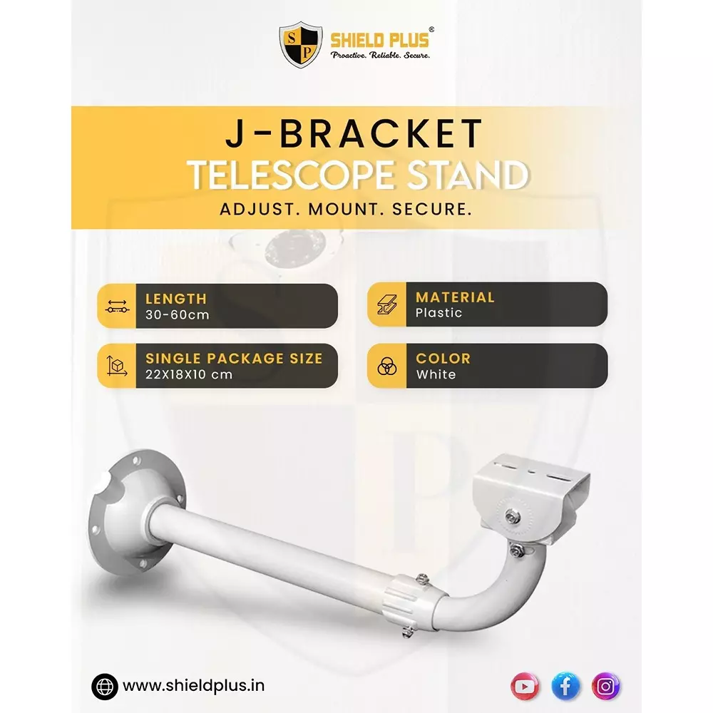 shield-plus-j-bracket-telescope-stand-aluminum-alloy-wall-mounted-30-60-cm-length-white-pack-of-30-pcs