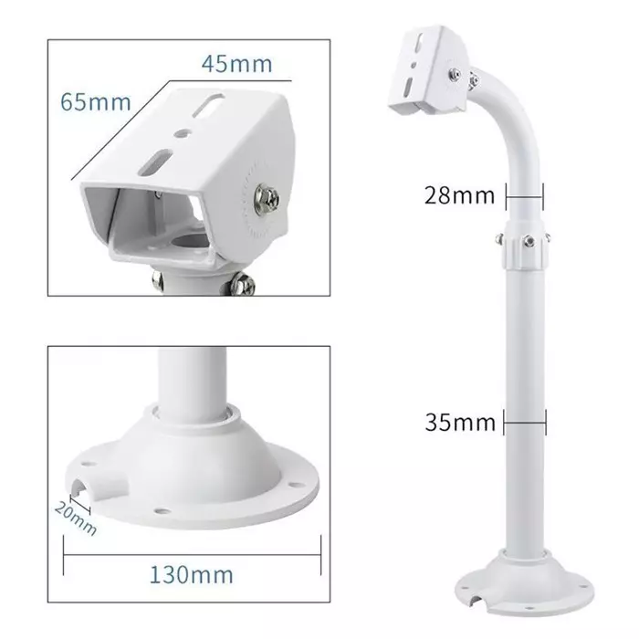 shield-plus-j-bracket-telescope-stand-aluminum-alloy-wall-mounted-30-60-cm-length-white-pack-of-30-pcs