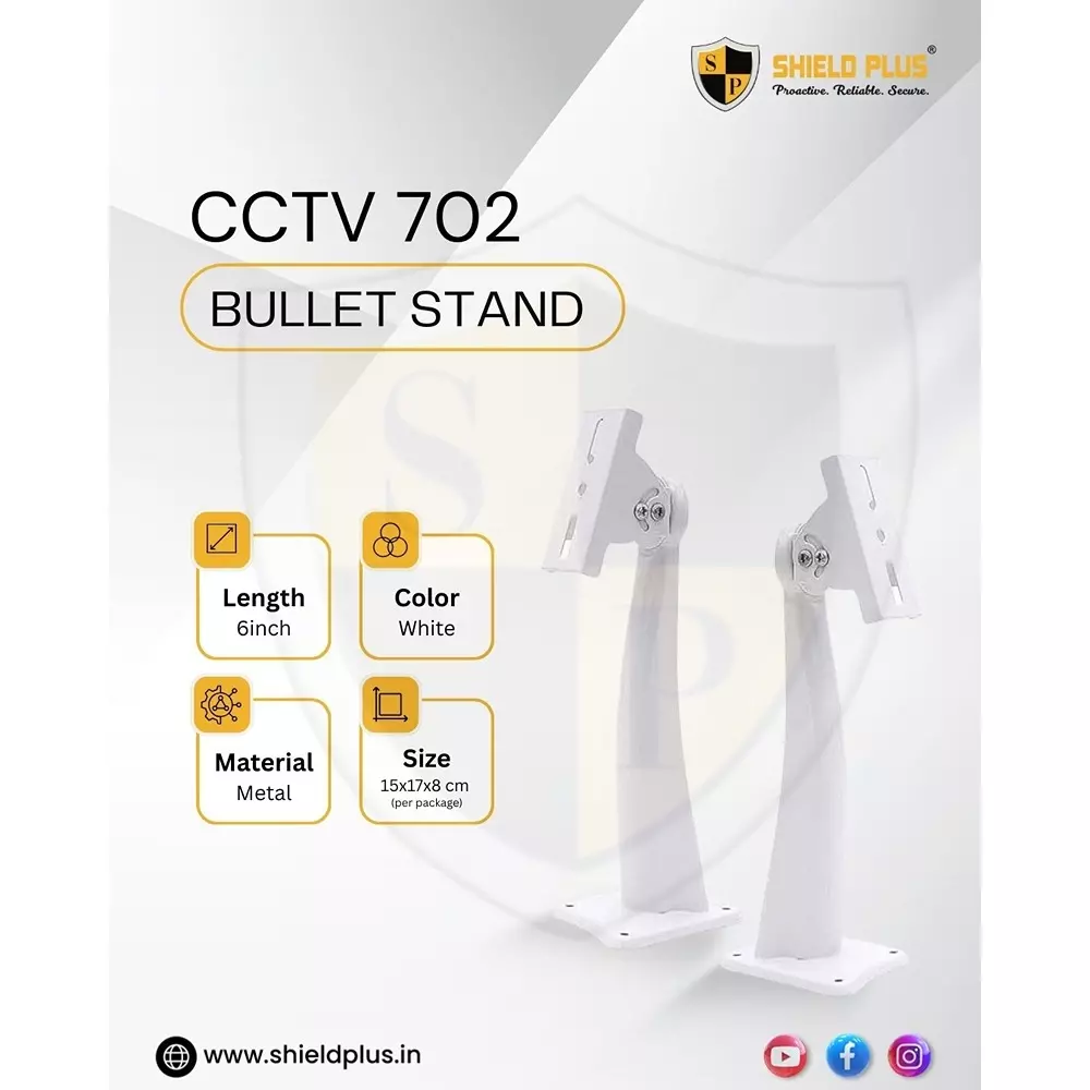 shield-plus-bullet-cctv-stand-1524-cm-6-inch-length-white-702-pack-of-200-pcs