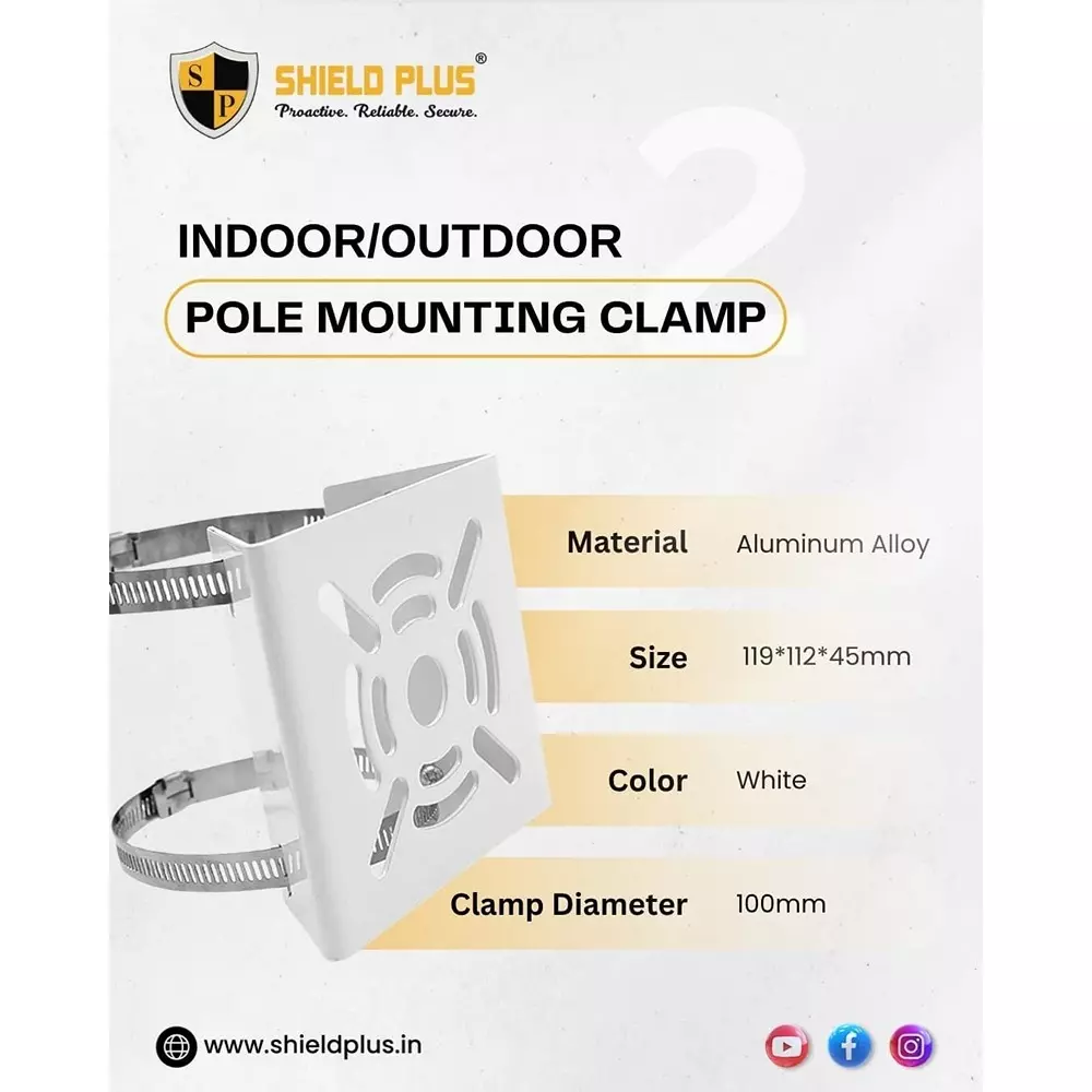 shield-plus-pole-plate-small-aluminum-alloy-119x112x45-mm-size-with-2-metal-clamps-white-pack-of-100-pcs