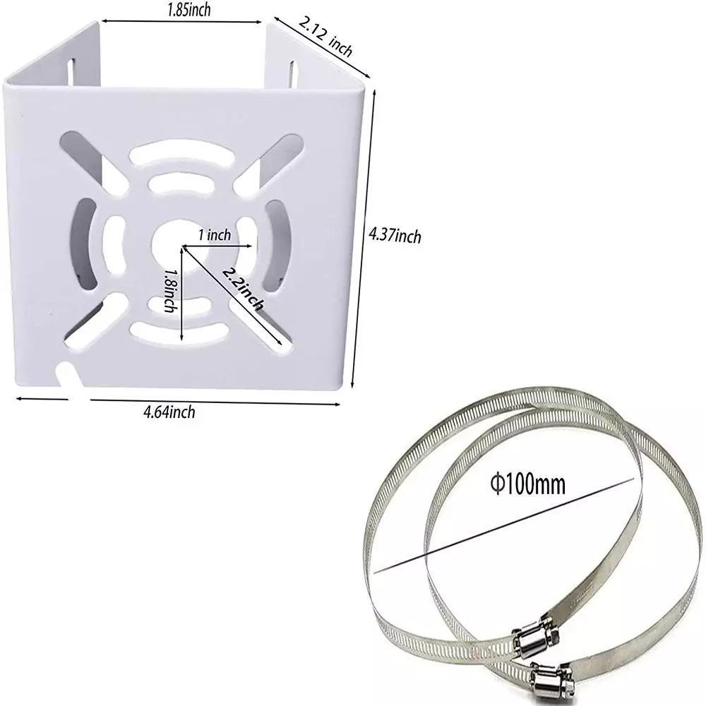 shield-plus-pole-plate-small-aluminum-alloy-119x112x45-mm-size-with-2-metal-clamps-white-pack-of-100-pcs