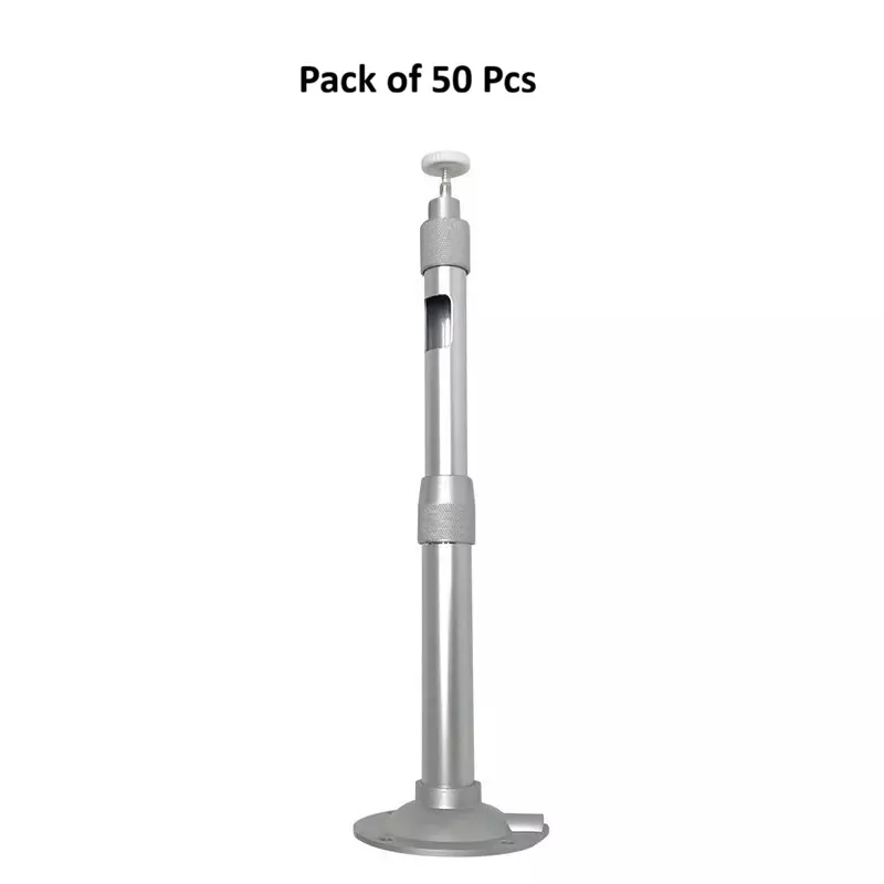 shield-plus-telescopic-bracket-aluminium-alloy-ceiling-mounted-75-150-cm-length-silver-pack-of-50-pcs