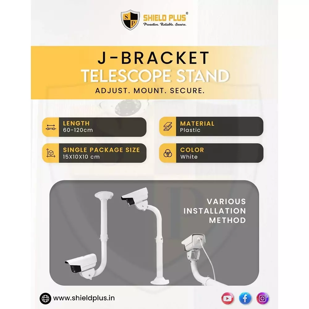 shield-plus-j-bracket-telescope-stand-aluminum-alloy-wall-mounted-60-120-cm-length-white-pack-of-30-pcs