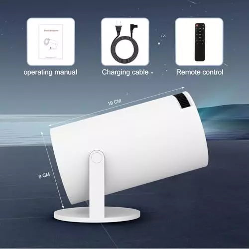 BIGASUO Smart Projector v5.0 Bluetooth, 1920 x 1080, BGP16