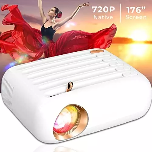 BIGASUO WiFi Projector v5.0 Bluetooth, 1920 x 1080, BGP9