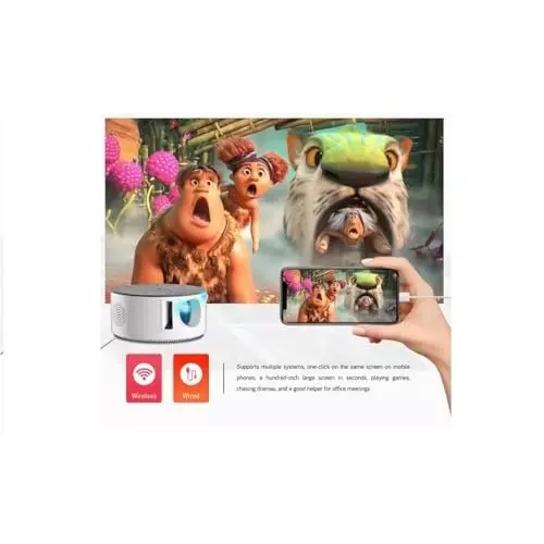 BIGASUO Mini Portable Projector v5.0 Bluetooth, 1920 x 1080, BGP31