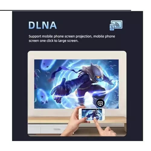 BIGASUO Mini Portable Projector v5.0 Bluetooth, 1920 x 1080, BGP31