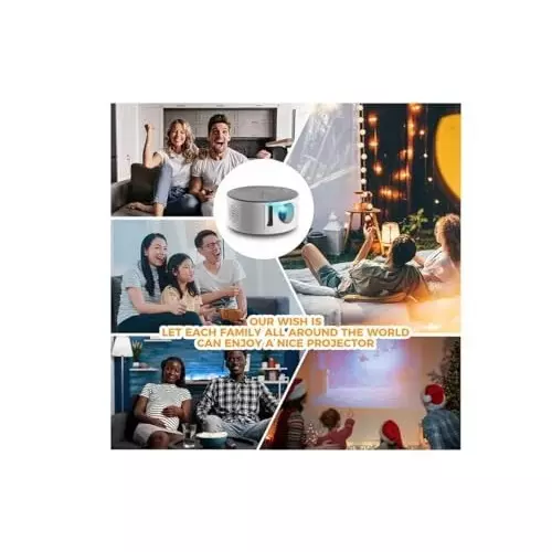 BIGASUO Mini Portable Projector v5.0 Bluetooth, 1920 x 1080, BGP31