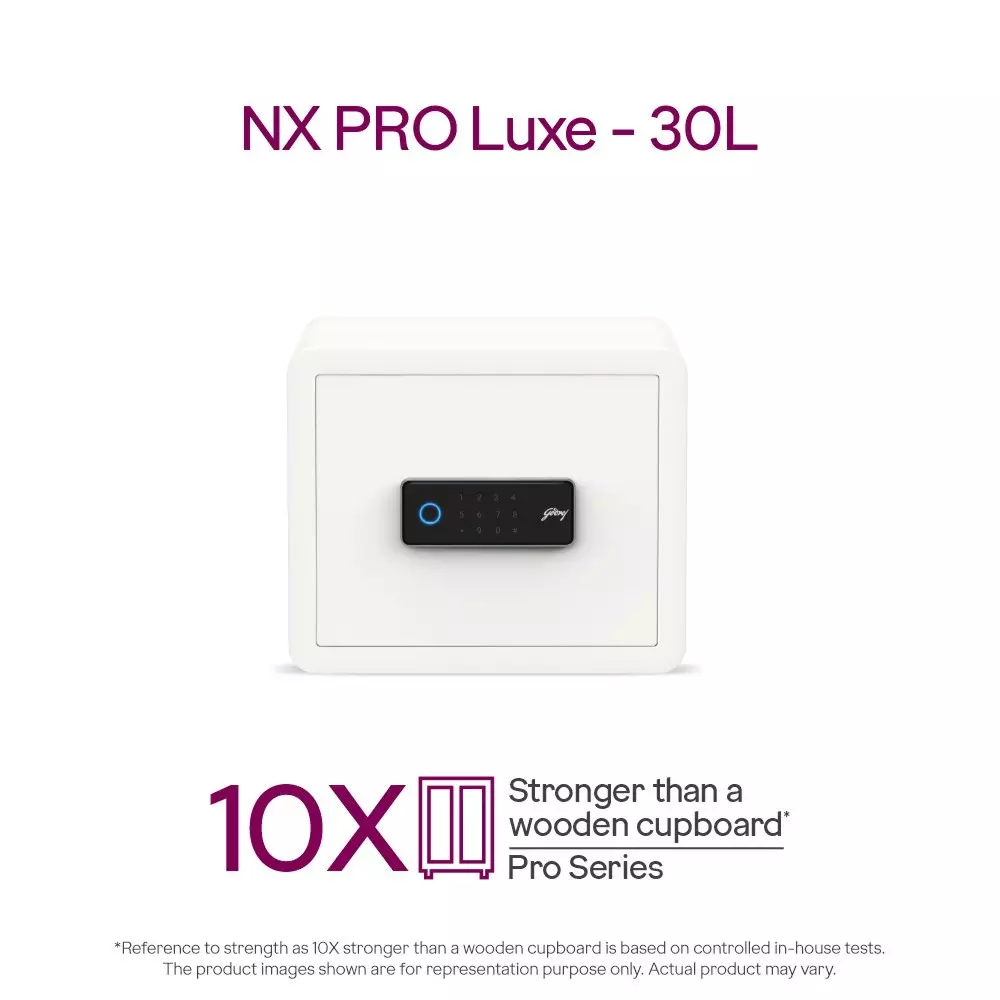 Godrej Home Locker NX PRO Luxe 30 L (Digi+Bio) White