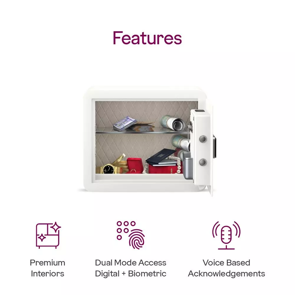 Godrej Home Locker NX PRO Luxe 30 L (Digi+Bio) White