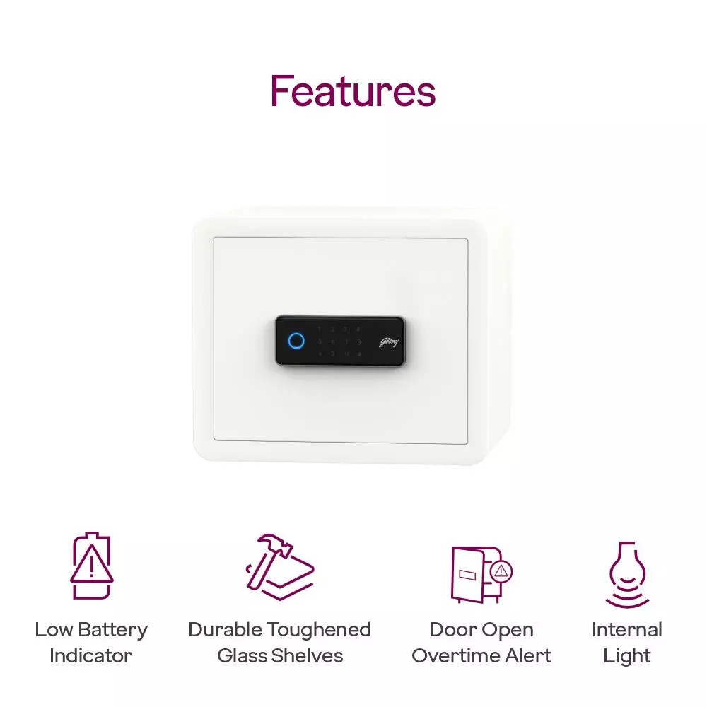 Godrej Home Locker NX PRO Luxe 30 L (Digi+Bio) White