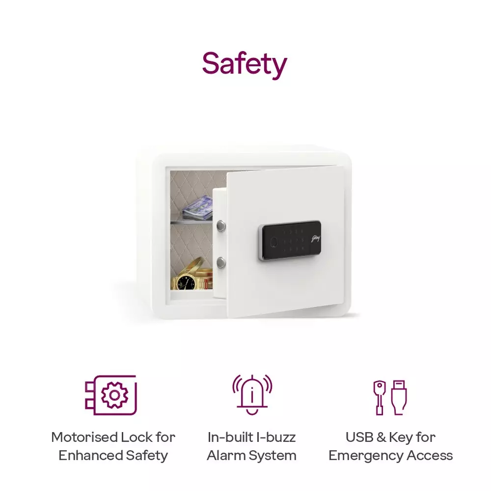Godrej Home Locker NX PRO Luxe 30 L (Digi+Bio) White