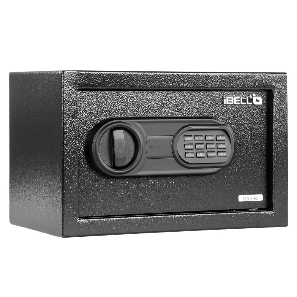 IBELL Electronic Safe Locker 20 L Capacity Password and Emergency Key Access Black, IBL SL20S