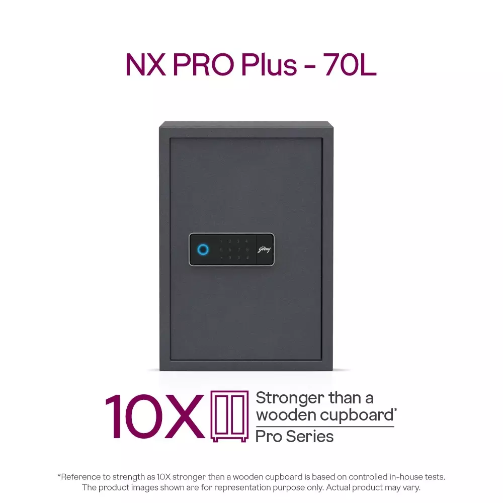 Godrej Home Locker NX PRO Plus 70 L Digital + Biometric Ebony