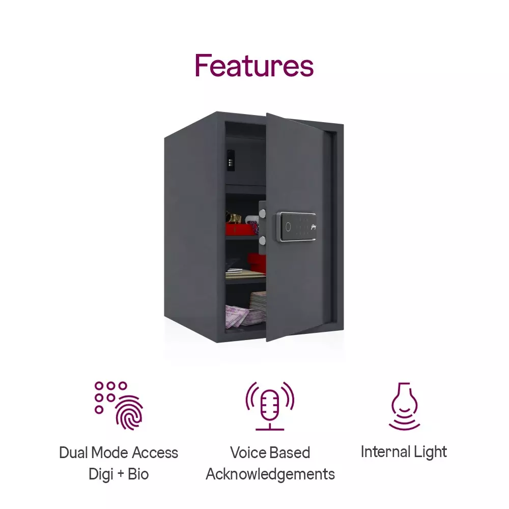 Godrej Home Locker NX PRO Plus 70 L Digital + Biometric Ebony