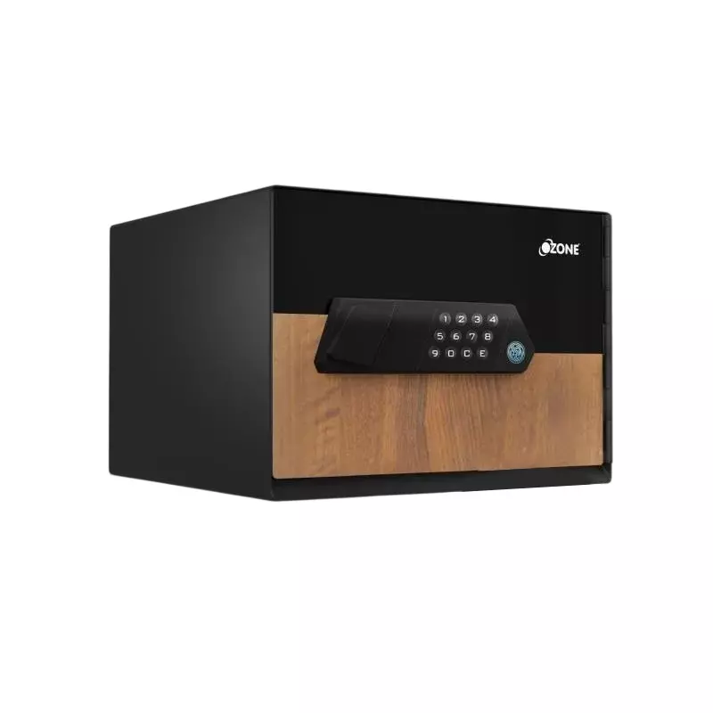 OZONE Wi-Fi Safe Locker Wood Fingerprint Medium 16 L Capacity, SEKURA LIFE-16WOOD